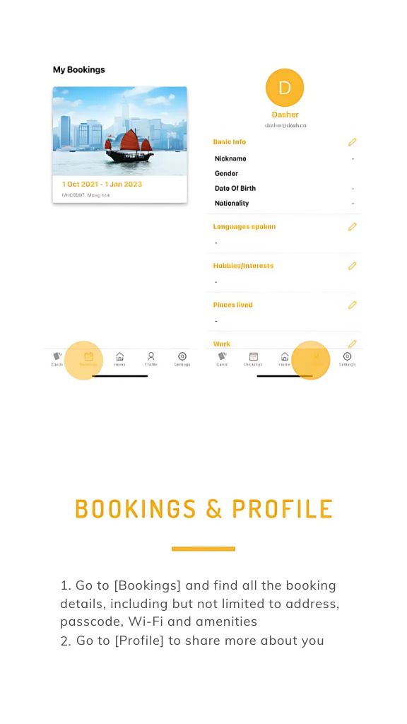 bookings-and-profile